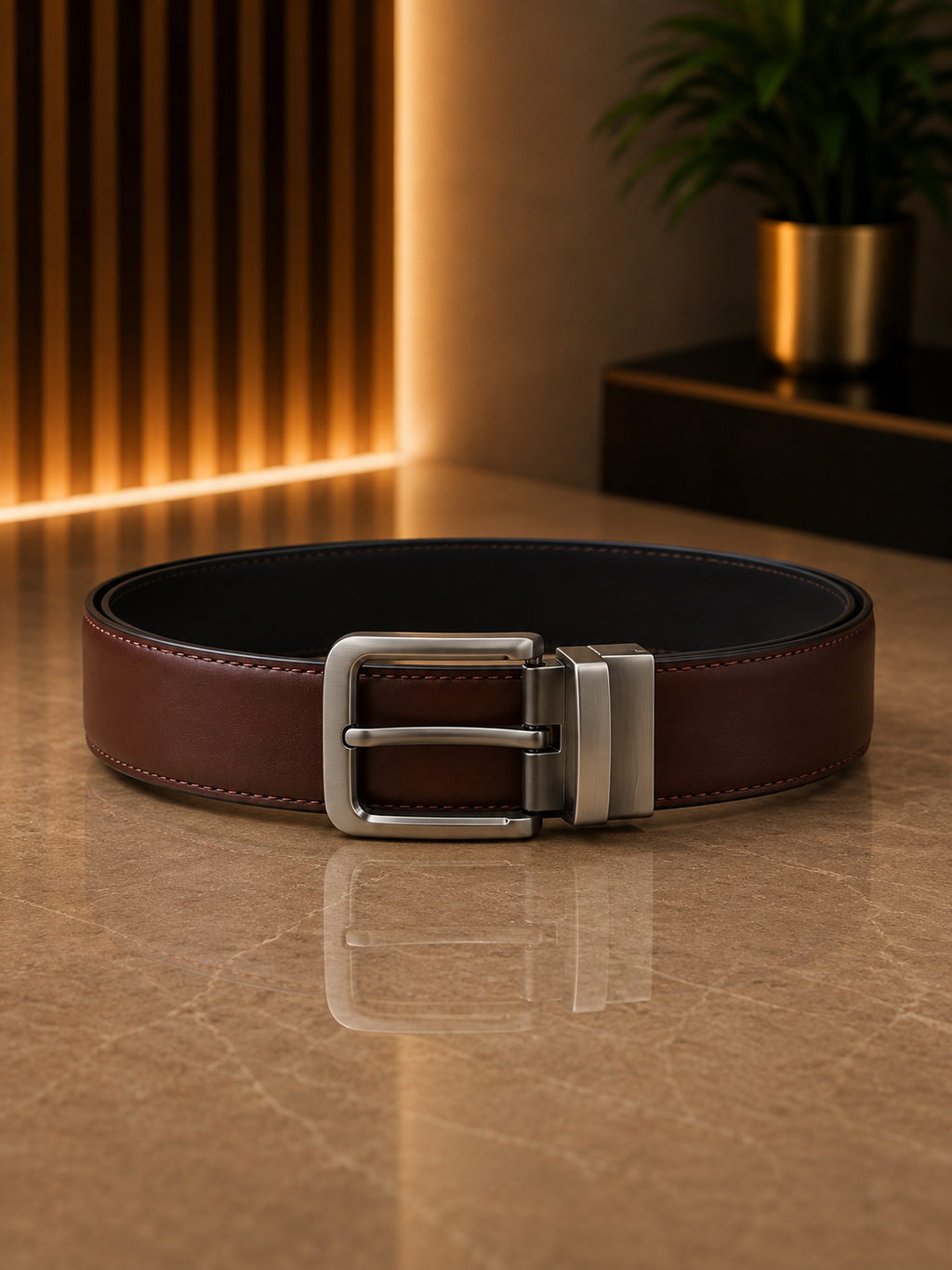 AURA DUAL-2 IN 1 MATTE LEATHER-( Black and Dark Expresso Brown )