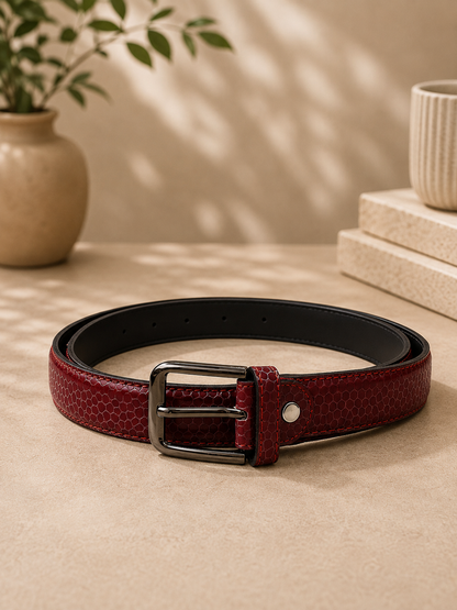 AURA CLASSIC (Wine Red Textured Belt)