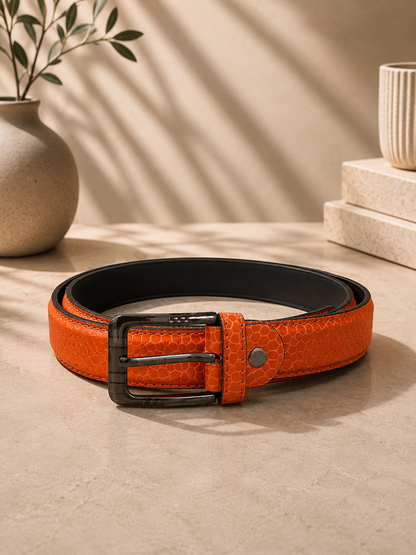 AURA CLASSIC (Burnt Orange Textured Belt)