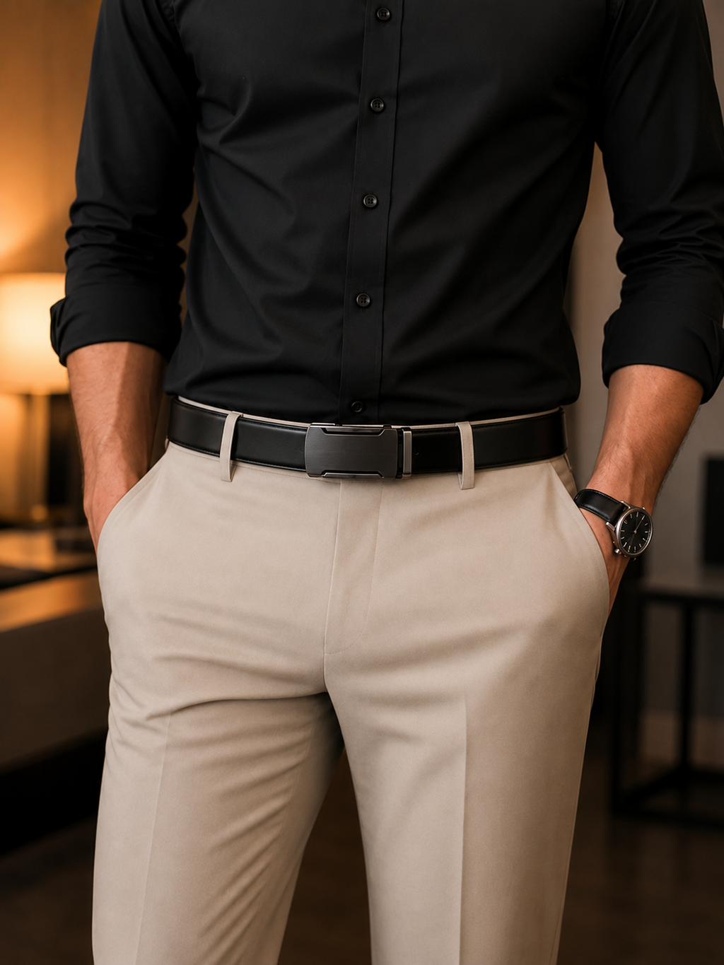 AURA EXECUTIVE (Gunmetal Silver Buckle)