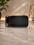 AURA BUCKLE (Glossy Black & Gunmetal Frame)