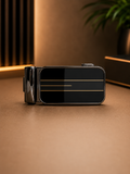 AURA BUCKLE (Lined Metallic Black & Gold)