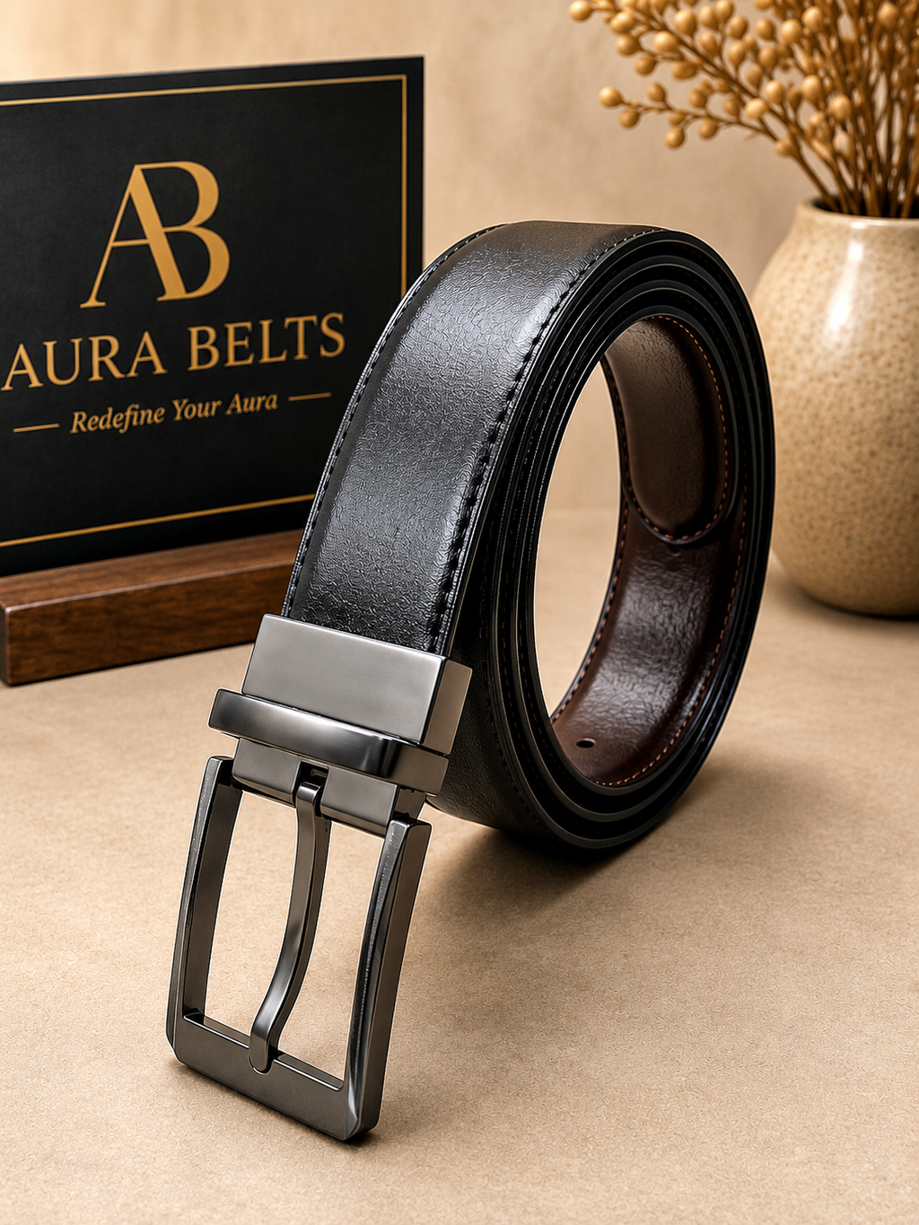 AURA DUAL (Black And Chocolate Brown Belt)