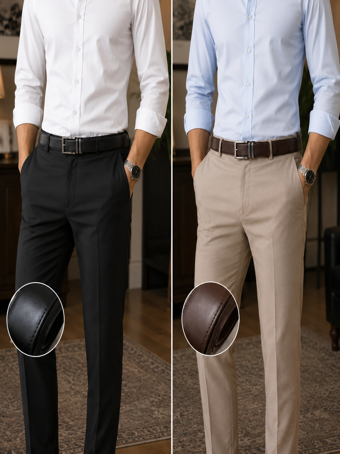AURA DUAL (Black And Chocolate Brown Belt)